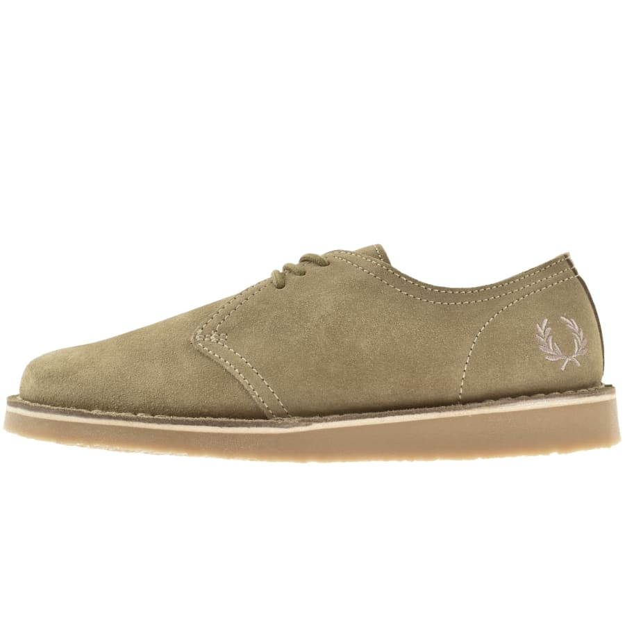 Fred Perry Linden Suede Shoes Green | Mainline Menswear Sweden